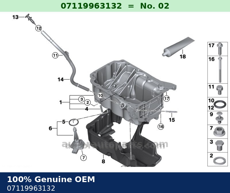 Anello di tenuta BMW Motorrad Originale OEM 07119963132 07119963132