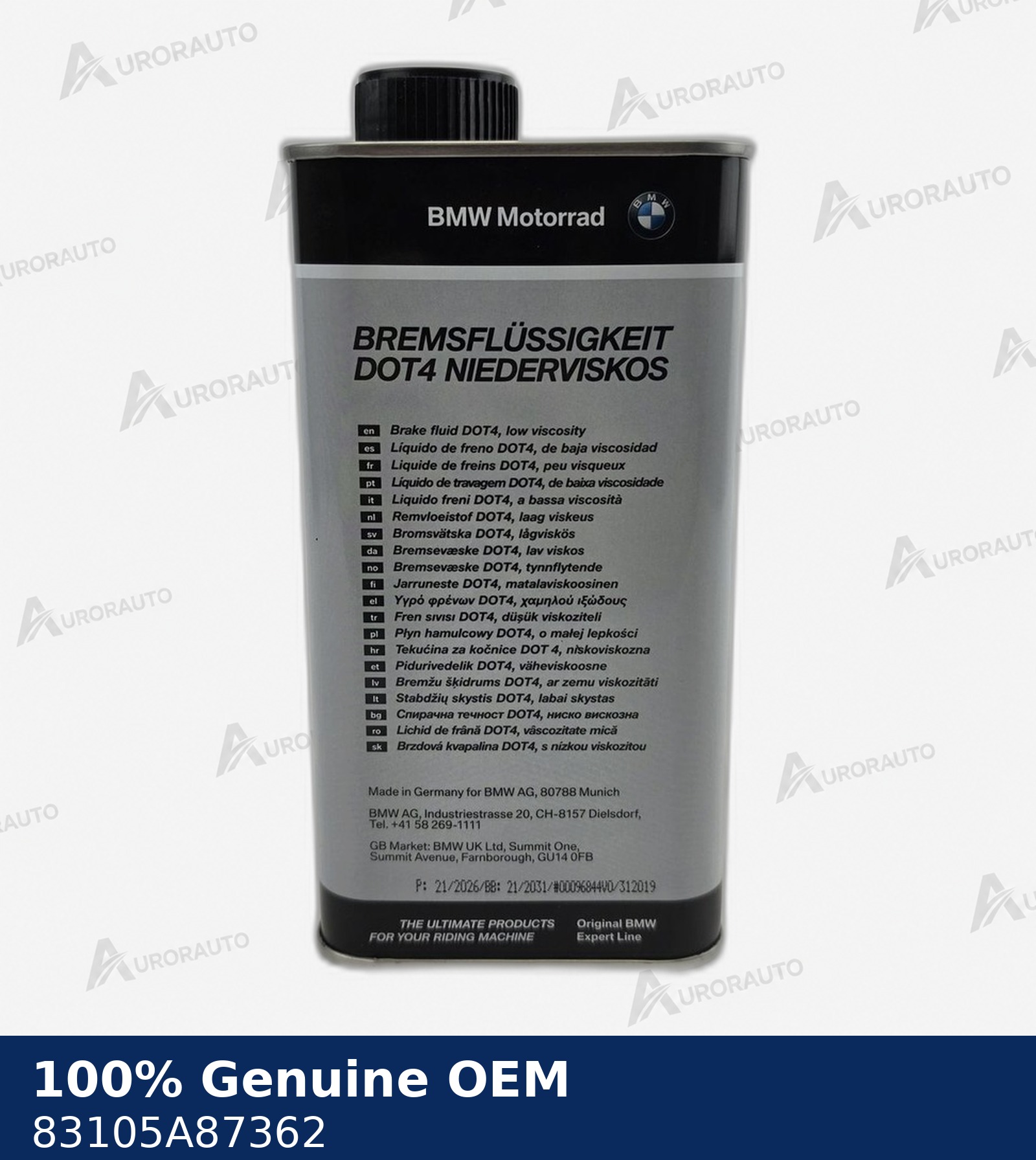 liquido freni DOT4 LV, bassa viscosit¿ BMW Motorrad Originale OEM 83105A87362 83105A87362