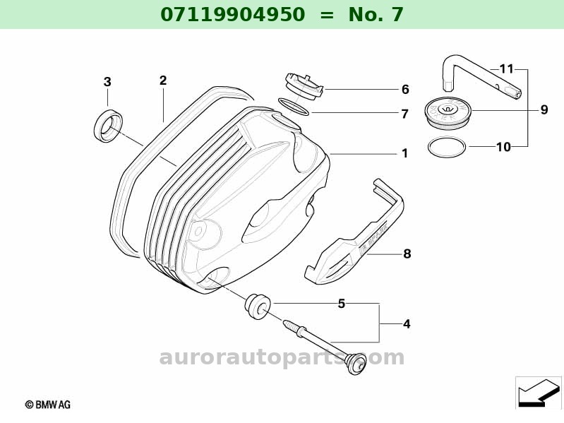 O-Ring BMW Motorrad Originale OEM 07119904950 07119904950