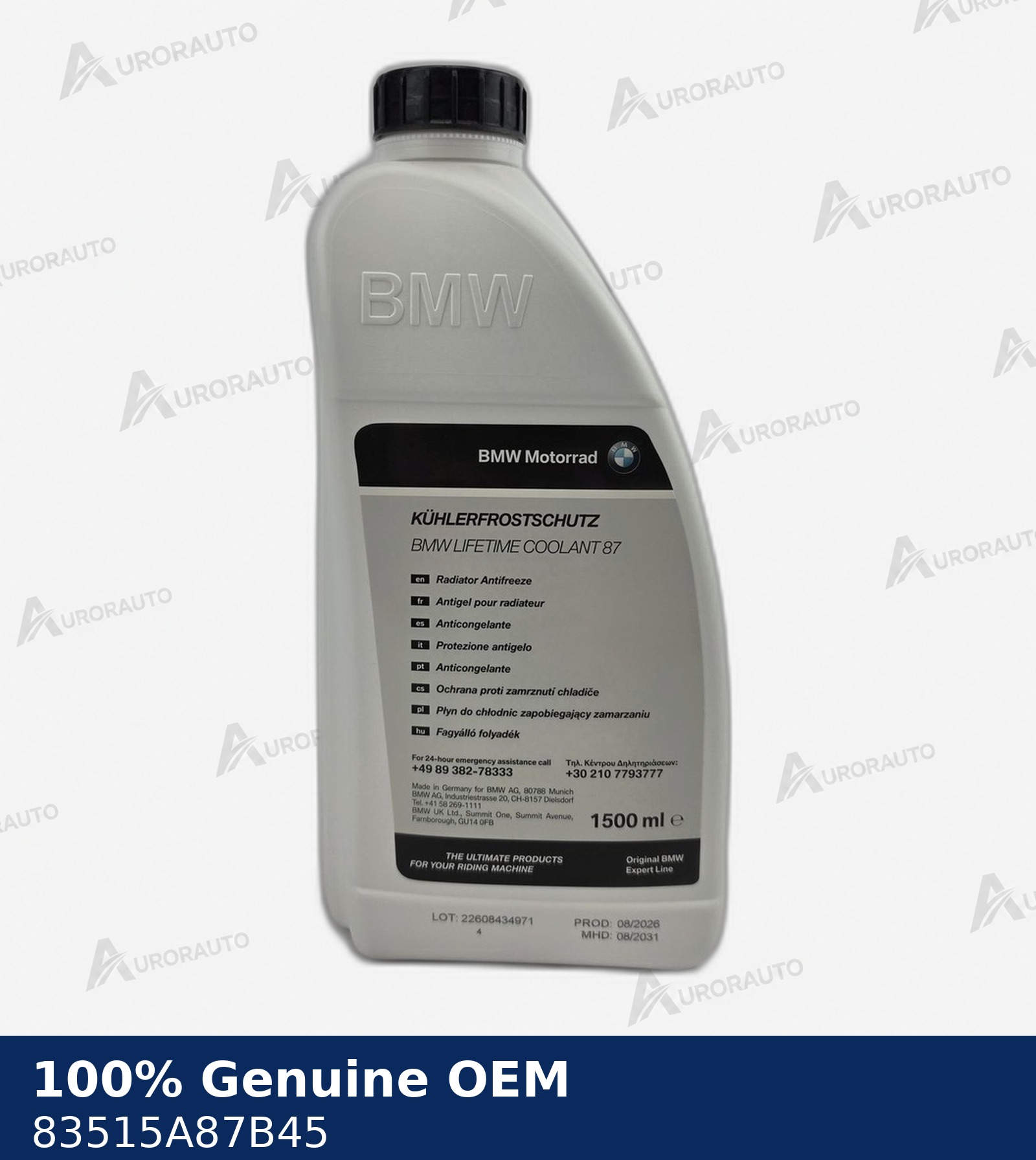 Antigelo radiatore BMW Motorrad Originale OEM 83515A87B45 83515A87B45